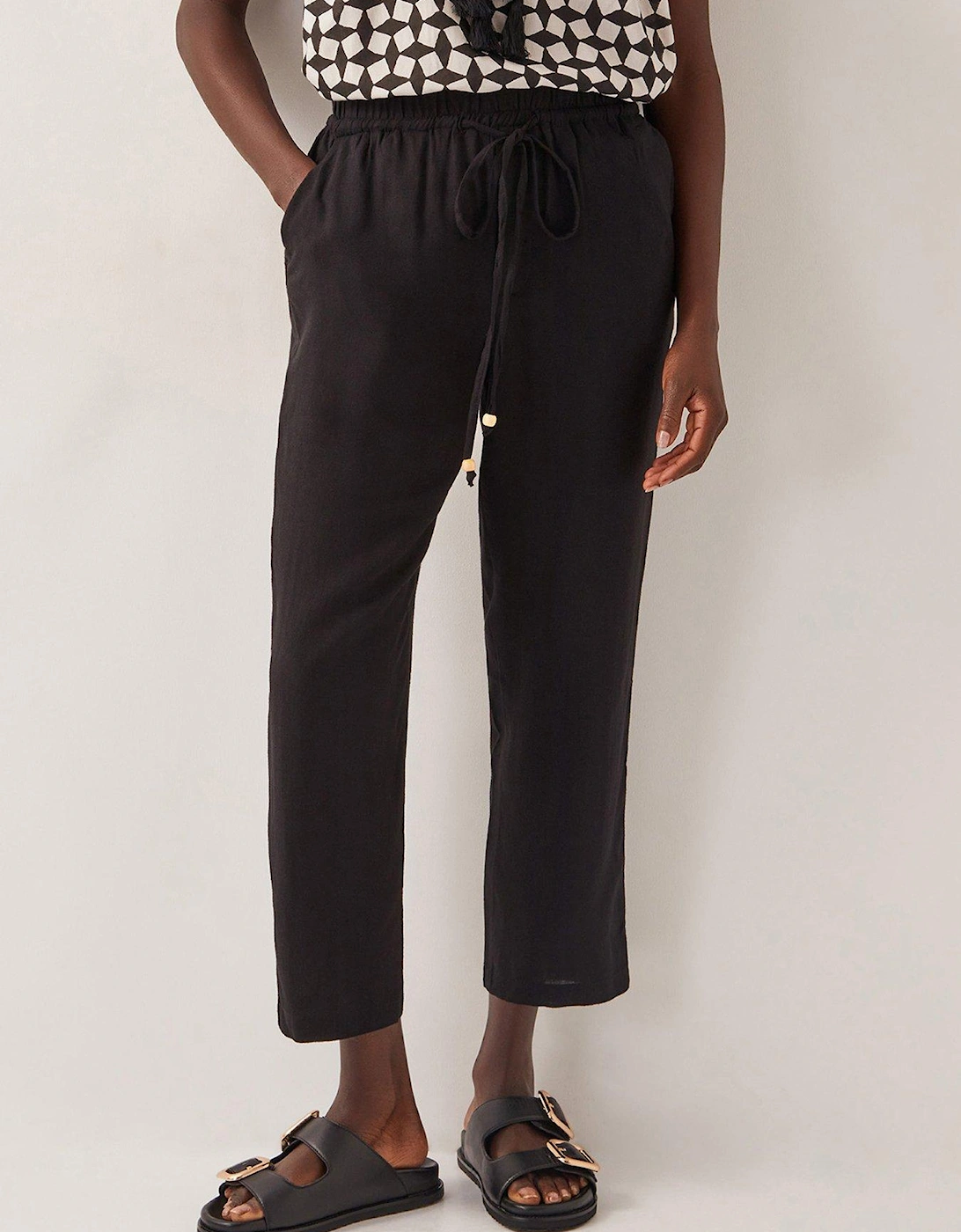 Penina Linen Trousers - Black, 2 of 1