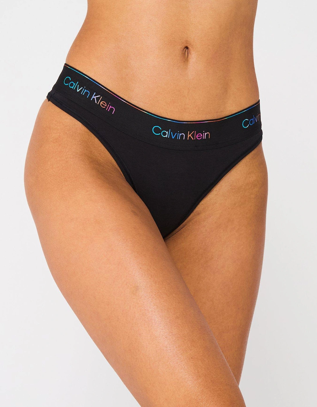 Icon Cotton Pride Thong - Black, 2 of 1