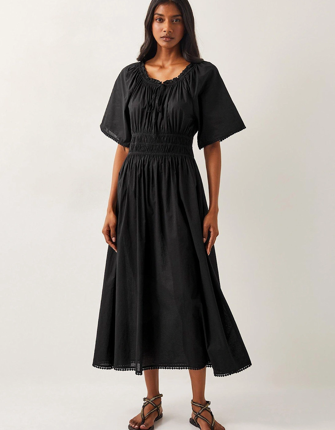 Nora Midi Dress - Black, 2 of 1