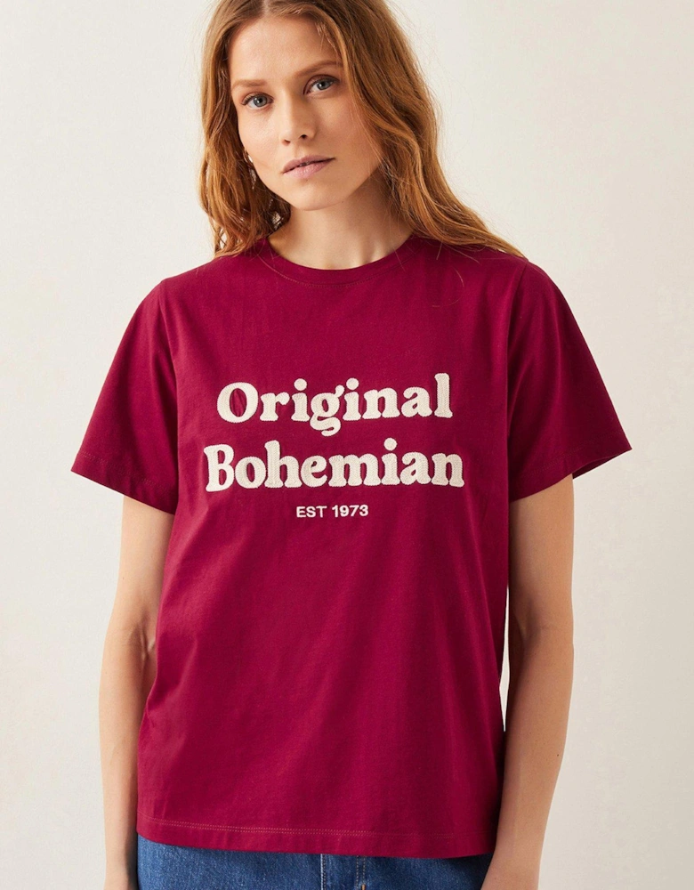 Sloan Slogan T-Shirt - Red