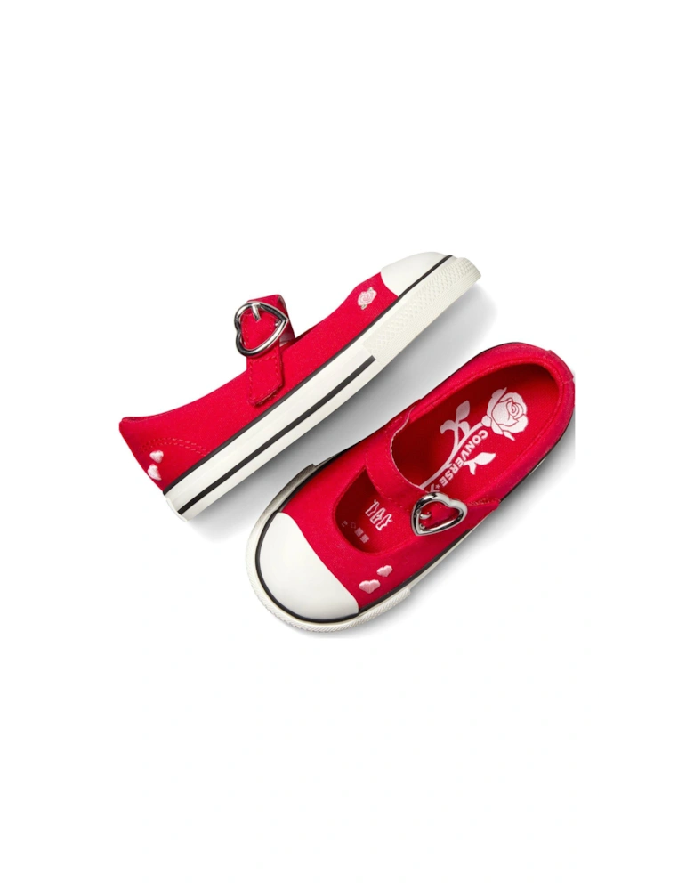 Kids Chuck Taylor All Star Dainty Mary Jane Canvas Ox - Red