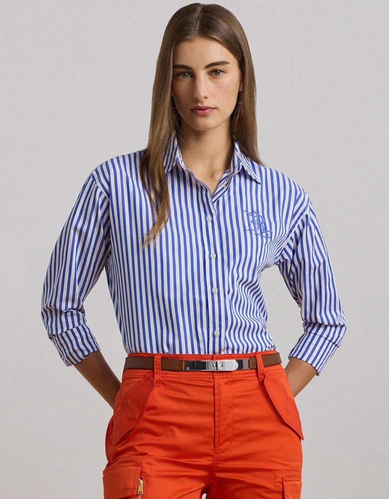 Kotta Long Sleeve Striped Shirt - Blue