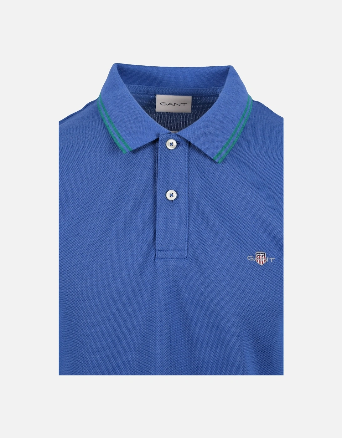 Contrast Tipping Polo Rich Blue