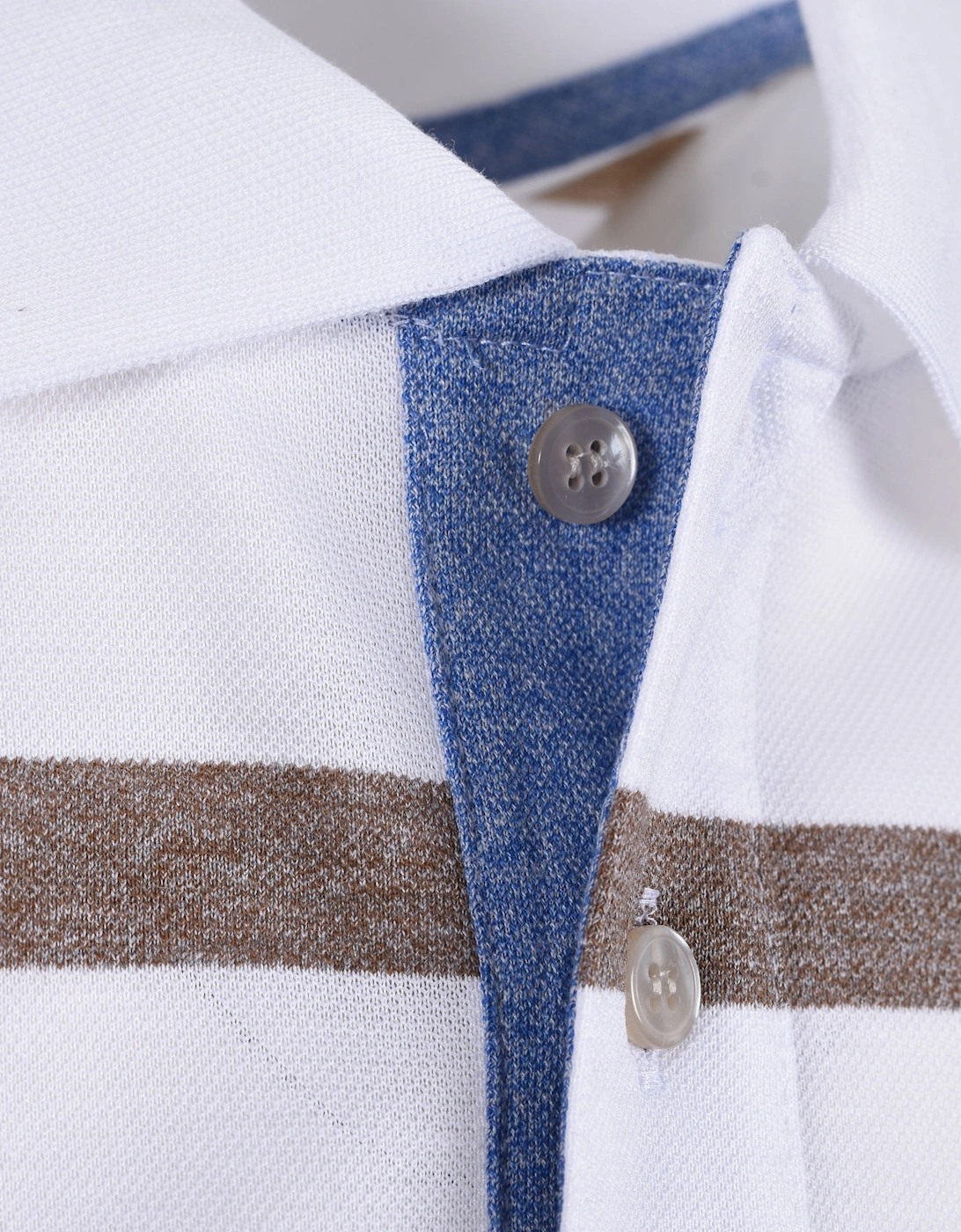 Paul And Shark Polo Shirt White Multi Stripe