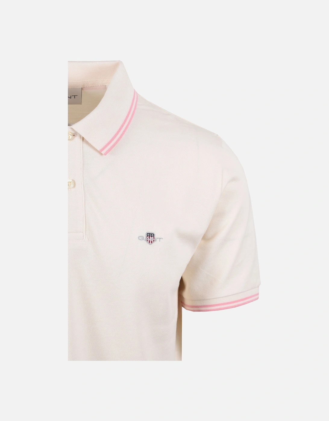 Contrast Tipping Polo Cream