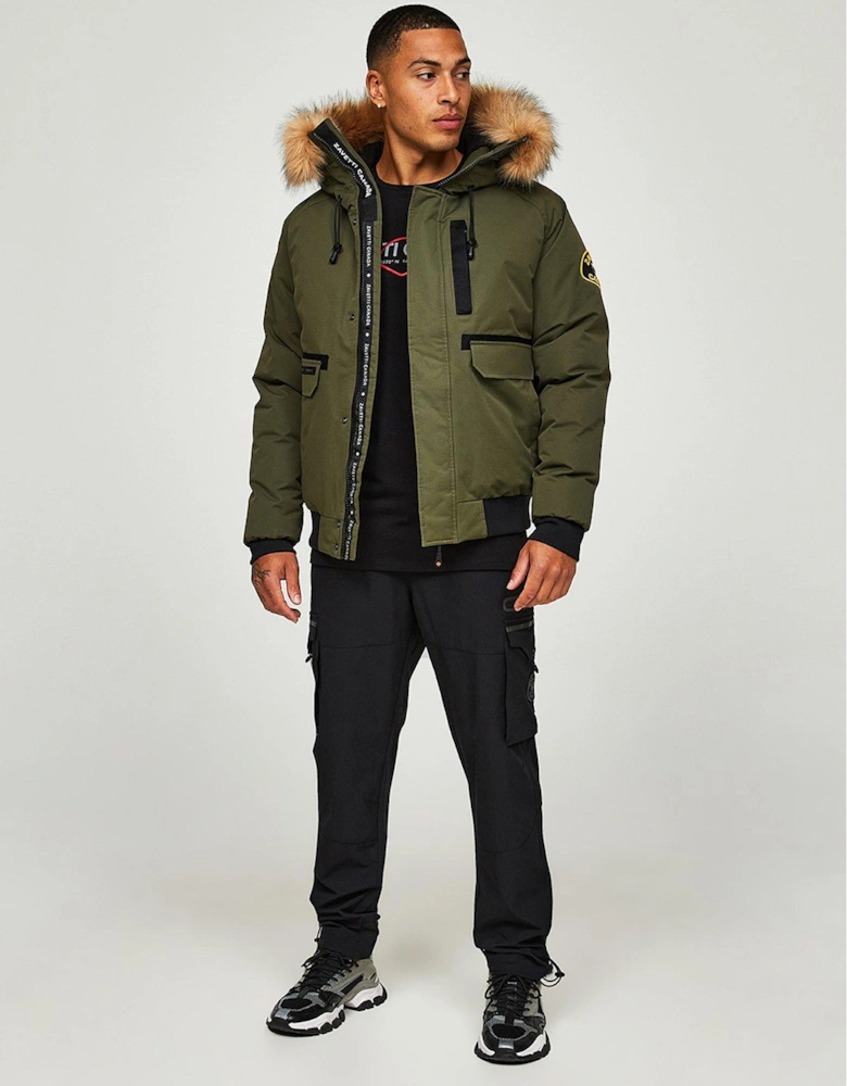 Abelli 2.0 Hooded Bomber Coat - Khaki