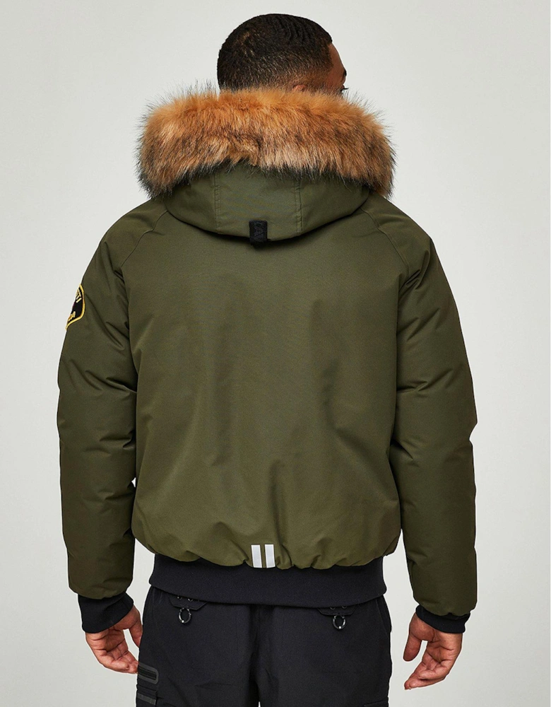 Abelli 2.0 Hooded Bomber Coat - Khaki