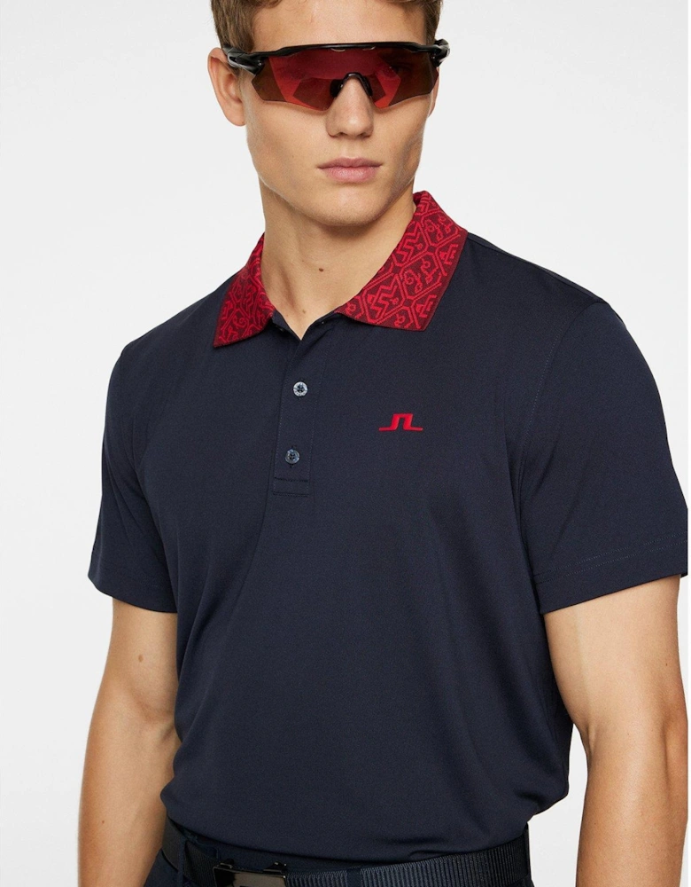 Mens Golf Glen Regular Fit Polo - Navy