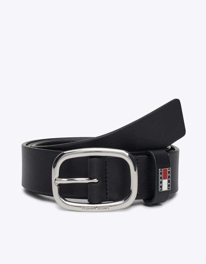 Oval Buckle Belt - Black