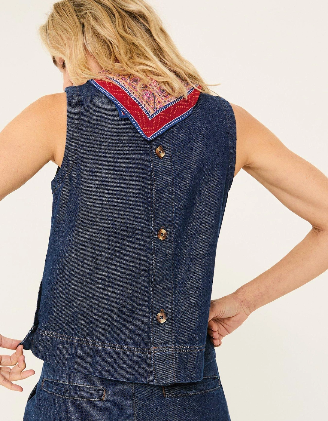 Dara Denim Shell Top - Multi