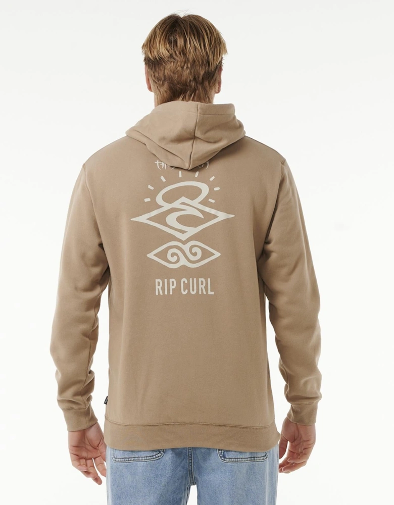 Rip Curl Mens Search Icon Fleece Pullover Hoodie