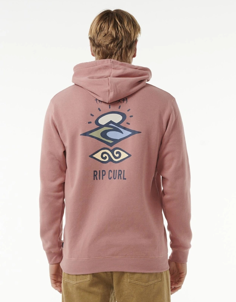 Rip Curl Mens Search Icon Fleece Pullover Hoodie