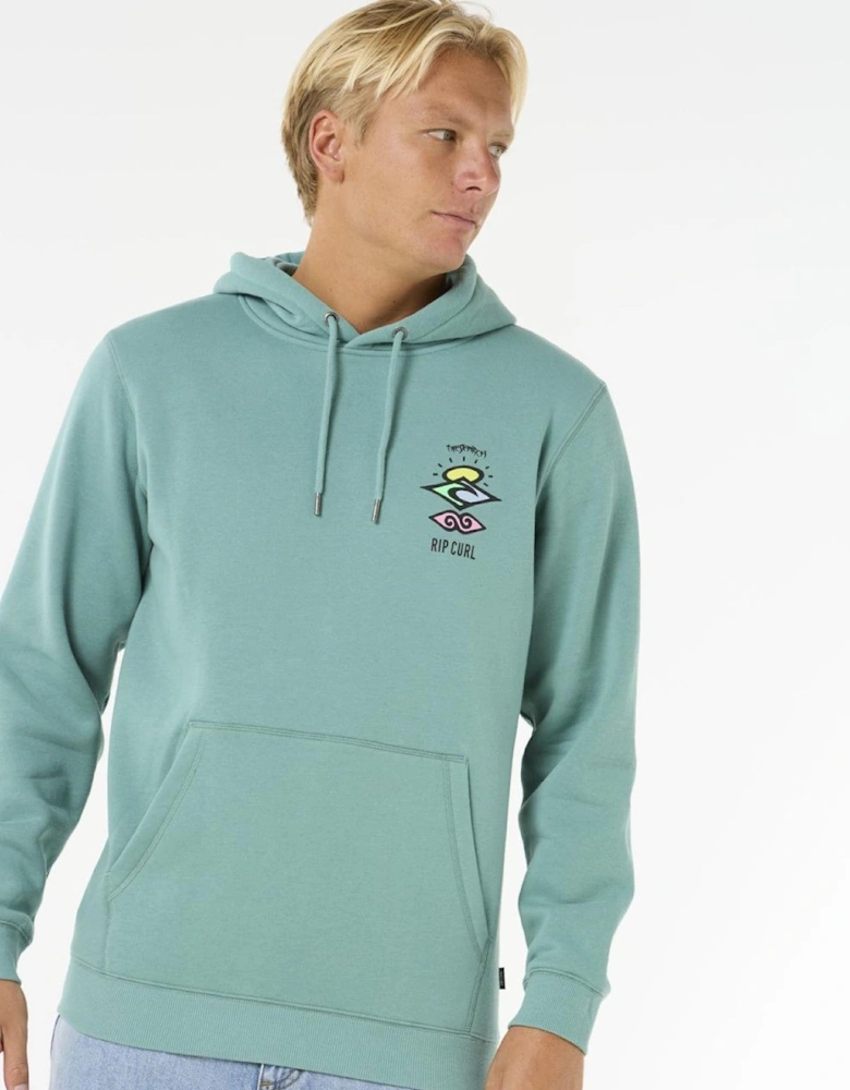 Rip Curl Mens Search Icon Fleece Pullover Hoodie