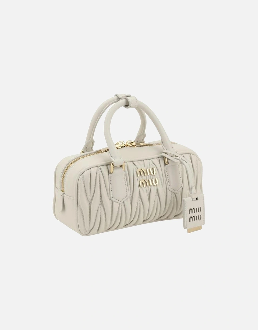 Lambskin Handbag with Matelasse Design Women - White Shoulder Bags