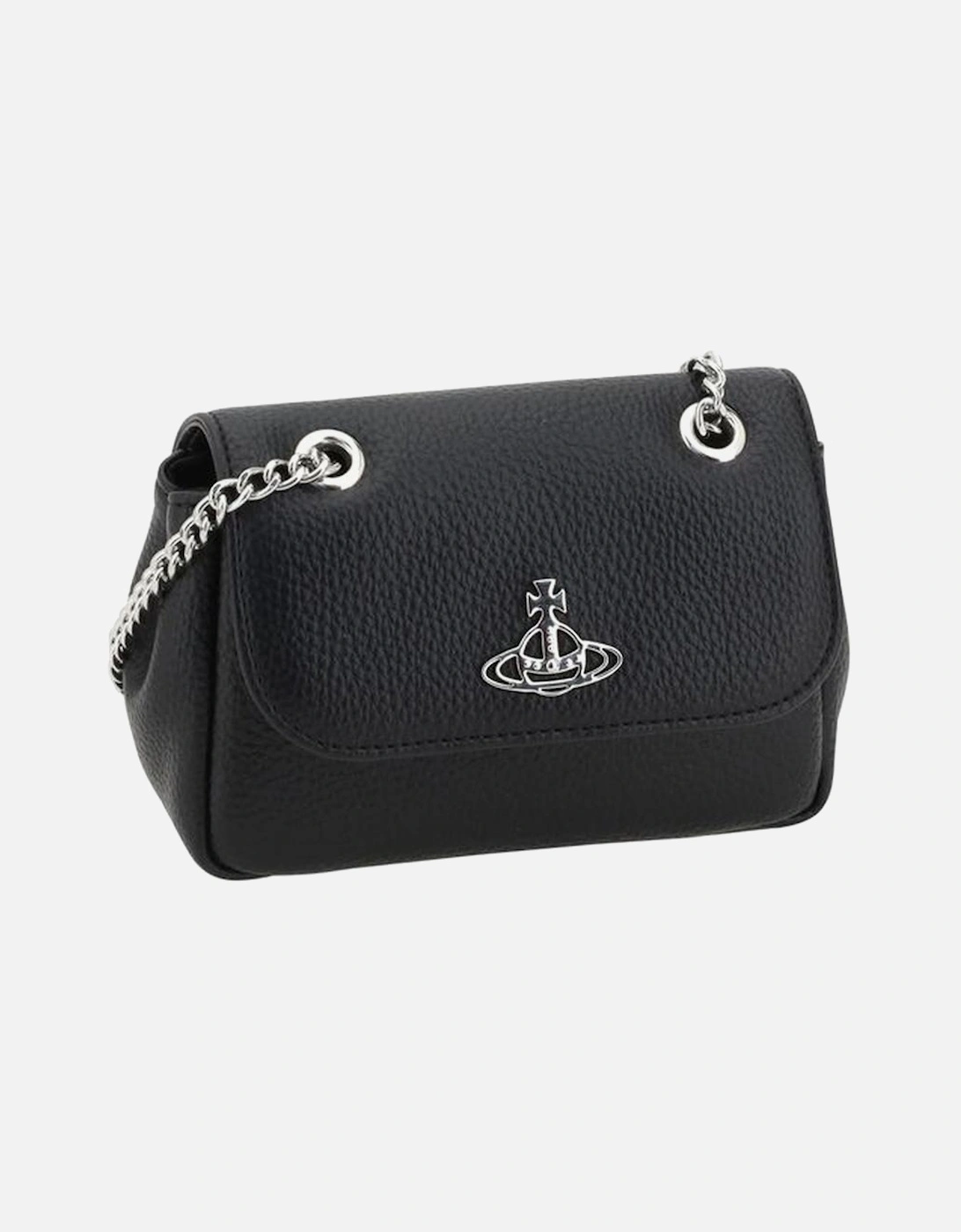 Chain Strap Crossbody Bag with Magnetic Flap Closure Women - Black