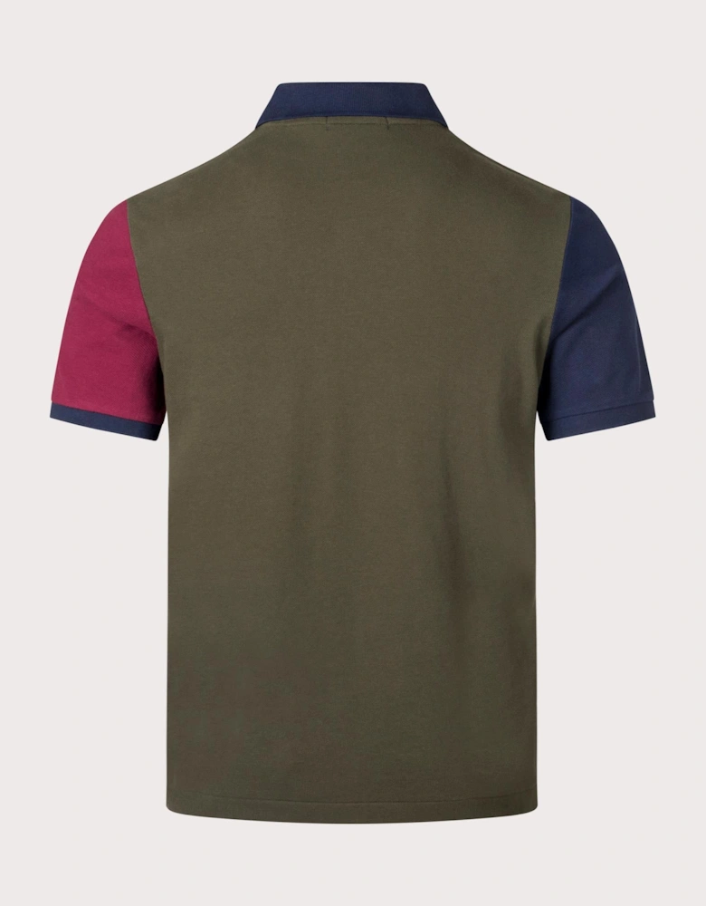 Classic Fit Leather-Pony Mesh Polo Shirt