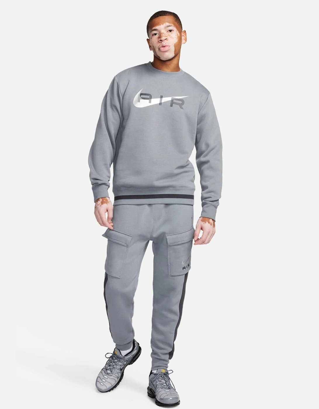 Nike Men's Grey Swoosh Air Tracksuit - Size: 35/34/32/40/Regular