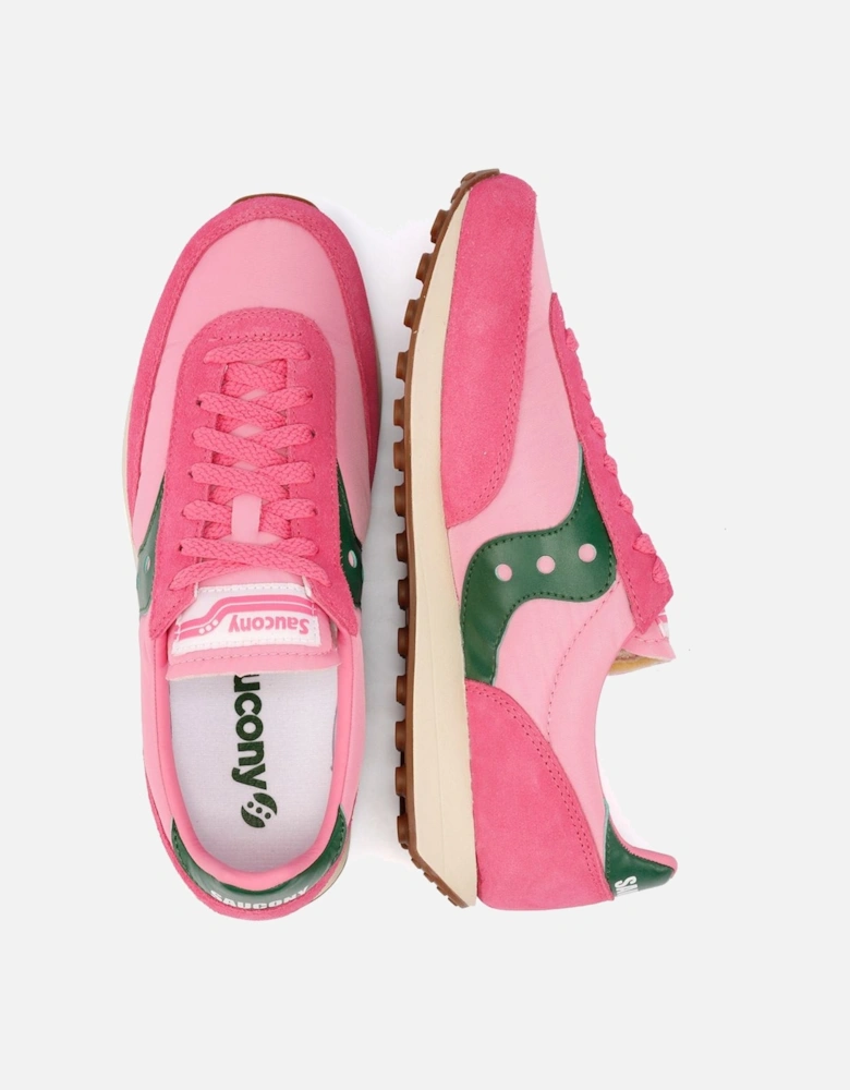 - S70884-6 UNISEX TRAINER 80 PINK/FOREST