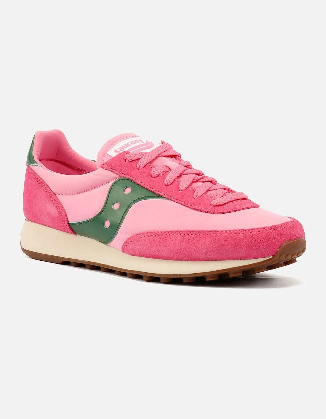 - S70884-6 UNISEX TRAINER 80 PINK/FOREST