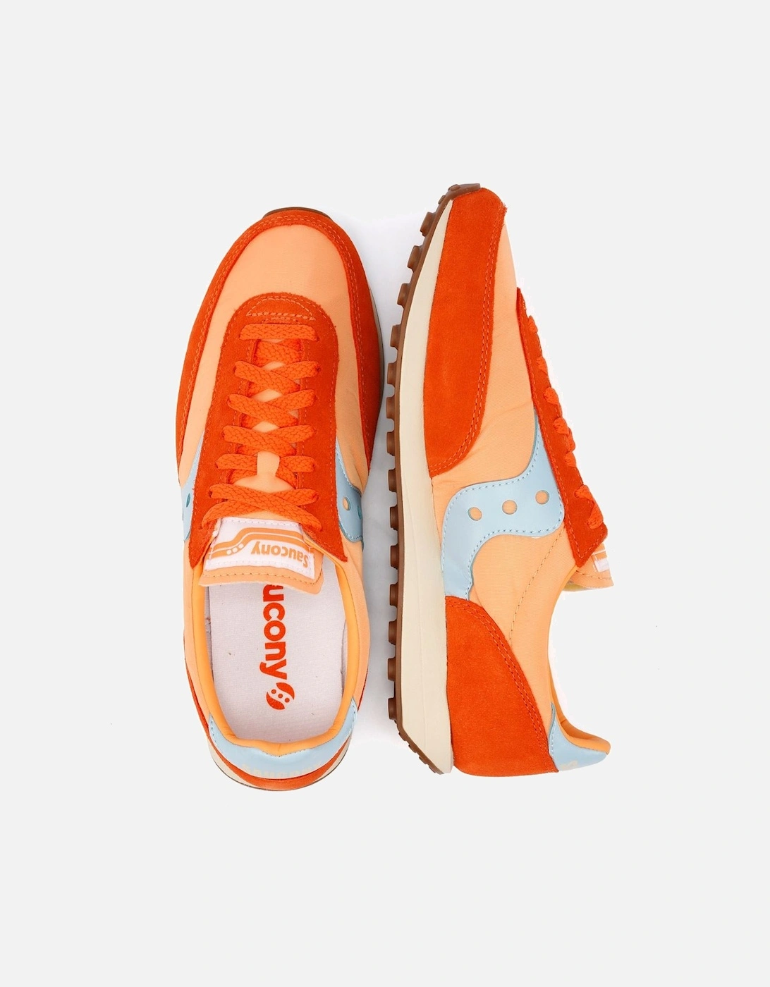 - S70884-7 UNISEX TRAINER 80 ORANGE/SKY