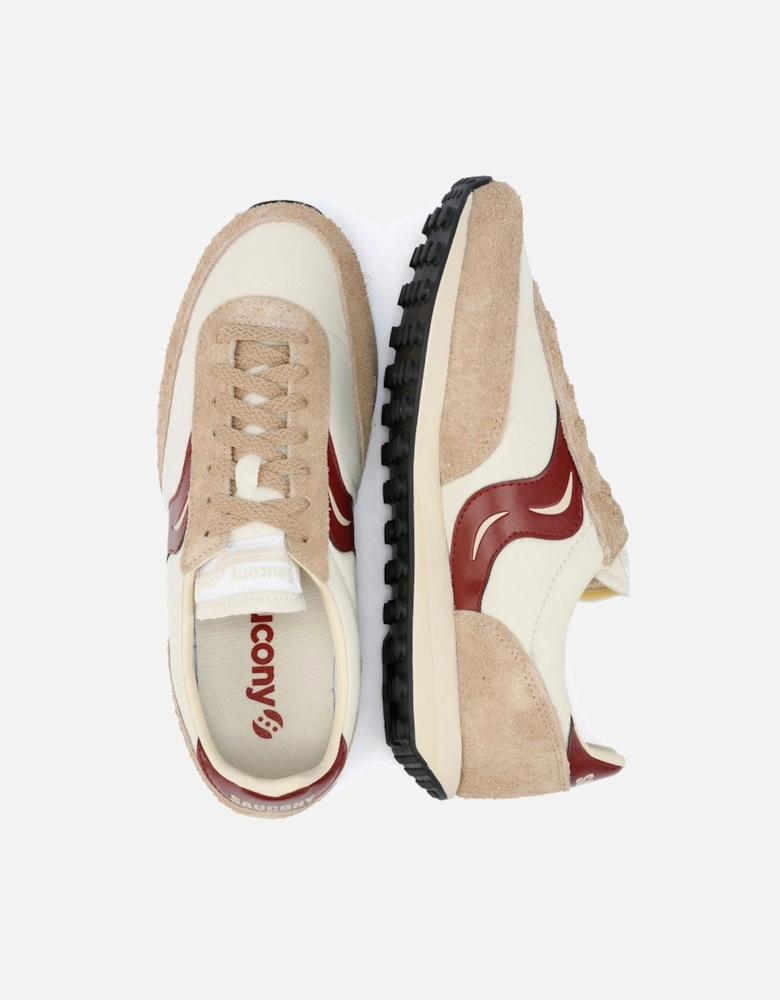 - S70883-2 UNISEX TRAINER 80 OG BEIGE/BURGUNDY