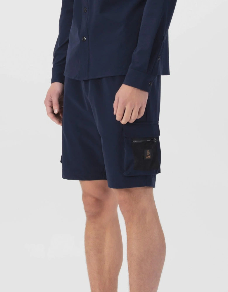 LUKE1977 Optimize Woven Cargo Shorts - Navy Blue