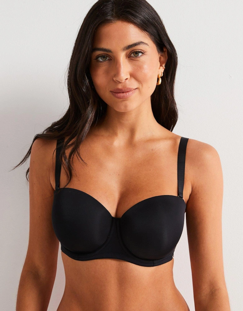 Michelle Light Padded Strapless Balcony Bra - Black