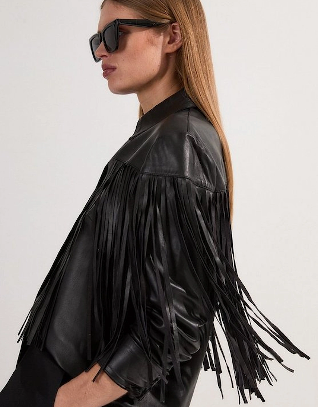 Leather Tassel Jacket