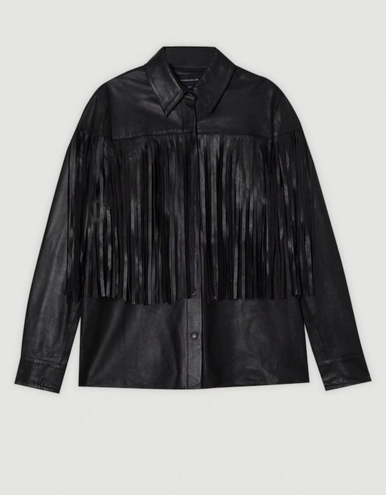 Leather Tassel Jacket