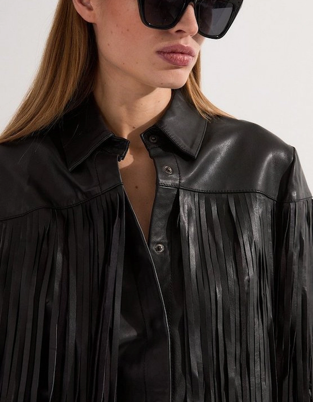 Leather Tassel Jacket