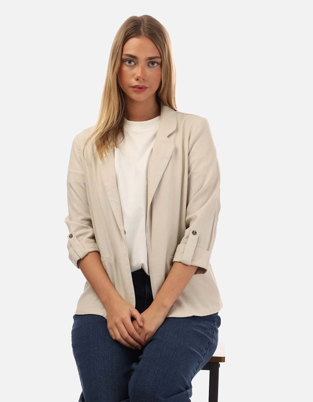 Jesmilo Linen Blend Loose Blazer