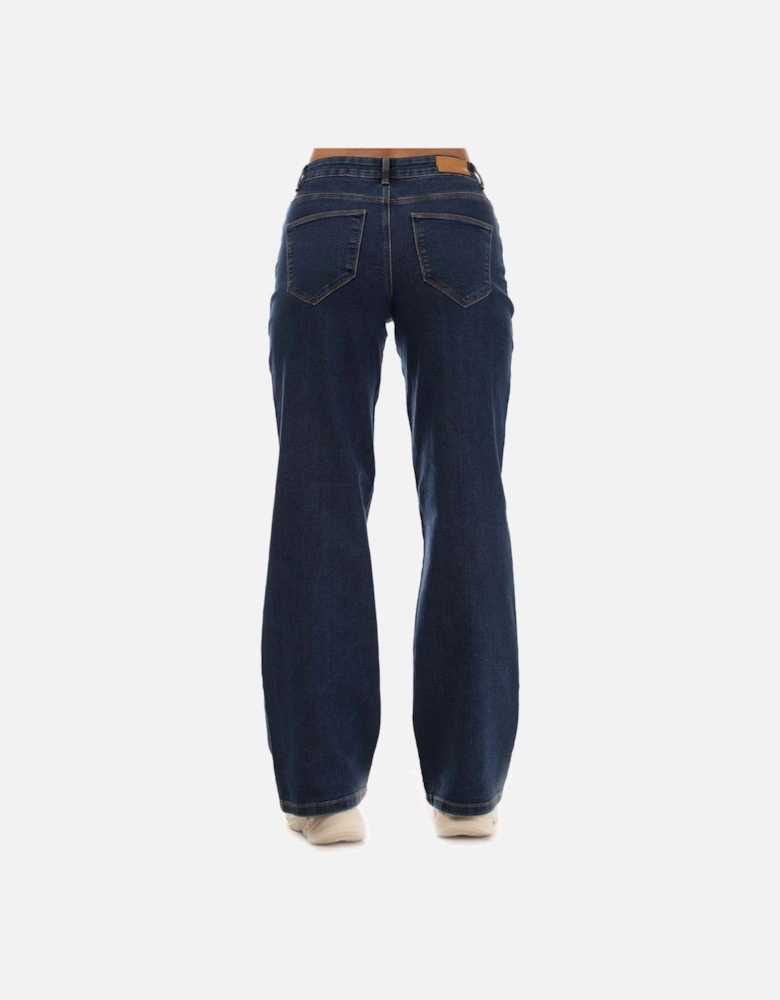 Elly Mid Rise Wide Leg Jeans