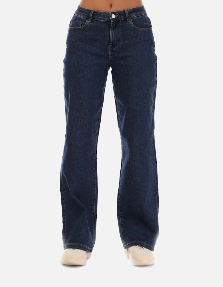 Elly Mid Rise Wide Leg Jeans