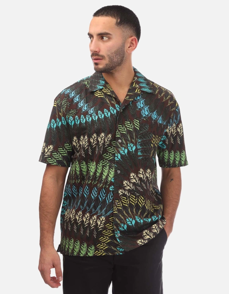 Allover Print Feathers Shirt