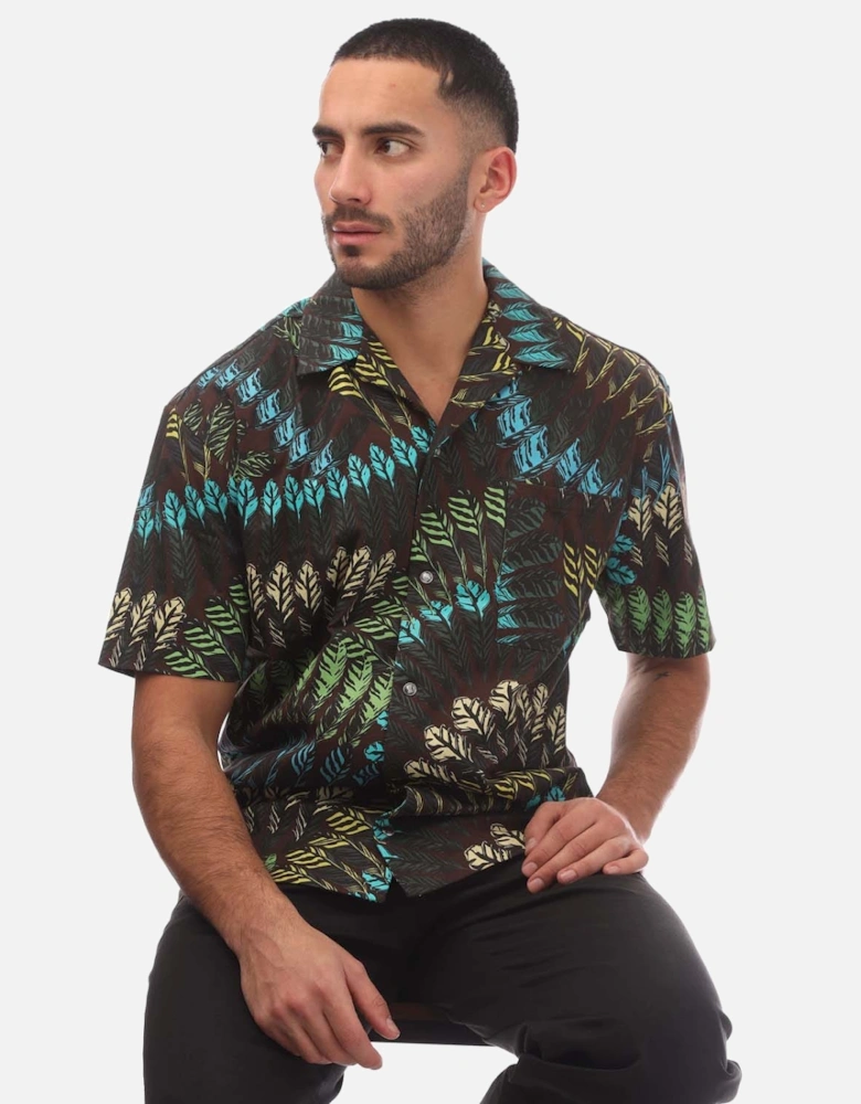 Allover Print Feathers Shirt