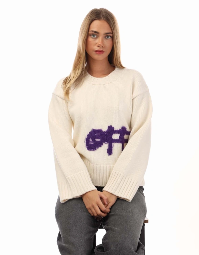 Logo Intarsia Crewneck Sweater