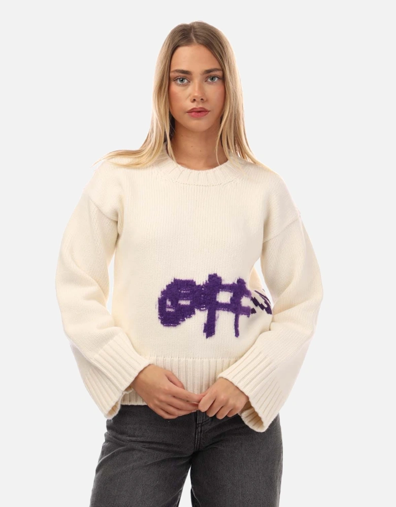 Logo Intarsia Crewneck Sweater