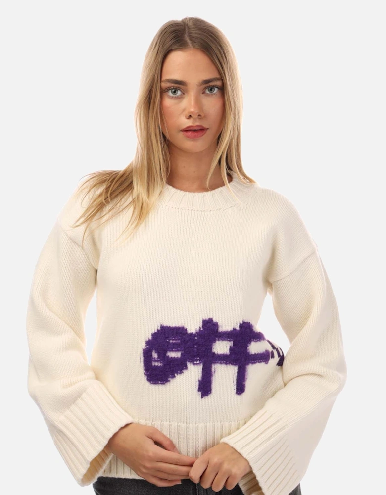 Logo Intarsia Crewneck Sweater