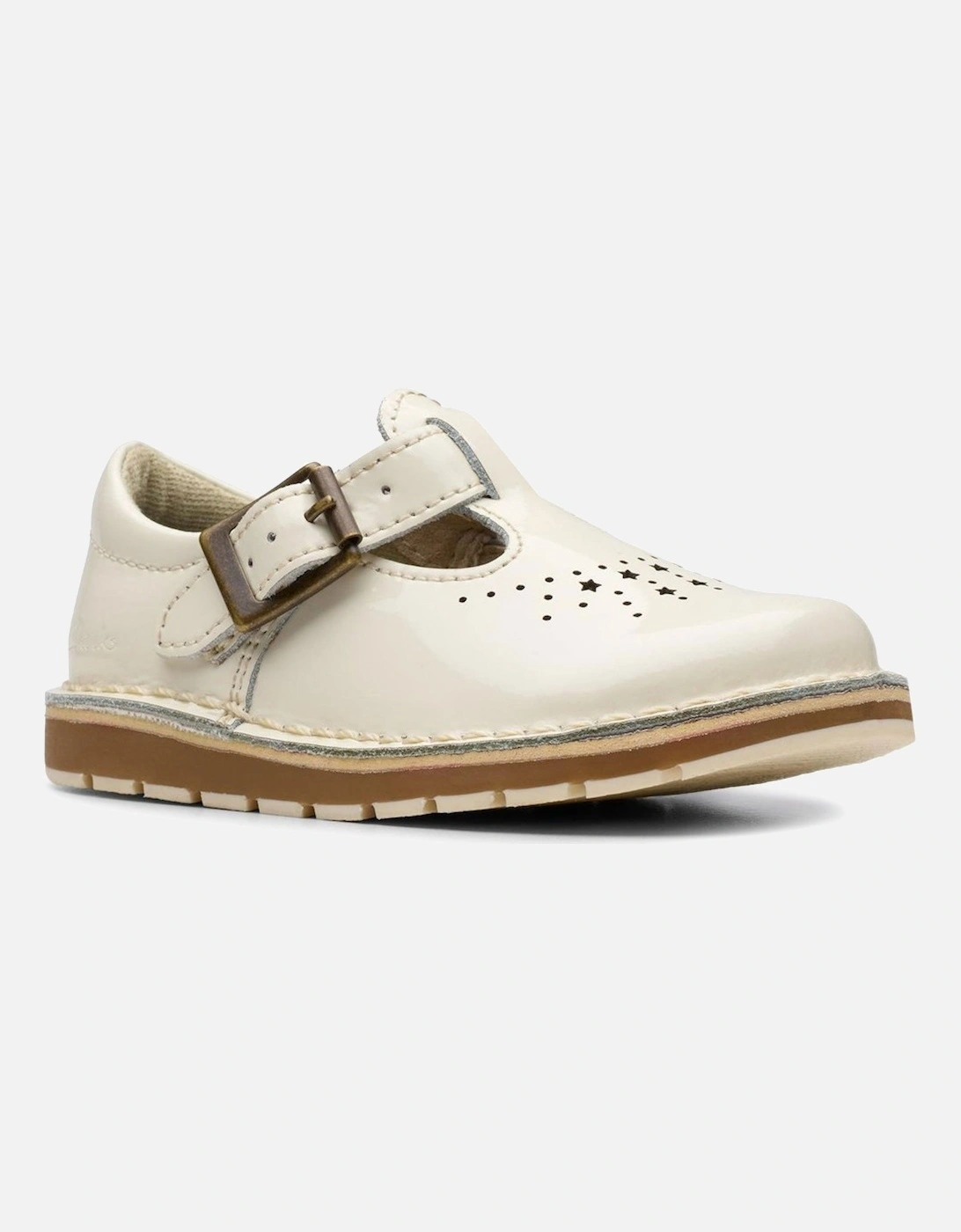 Clarks Girls Joyful Skip T Infant Shoes - White - Size 4.5 - Love the Sales