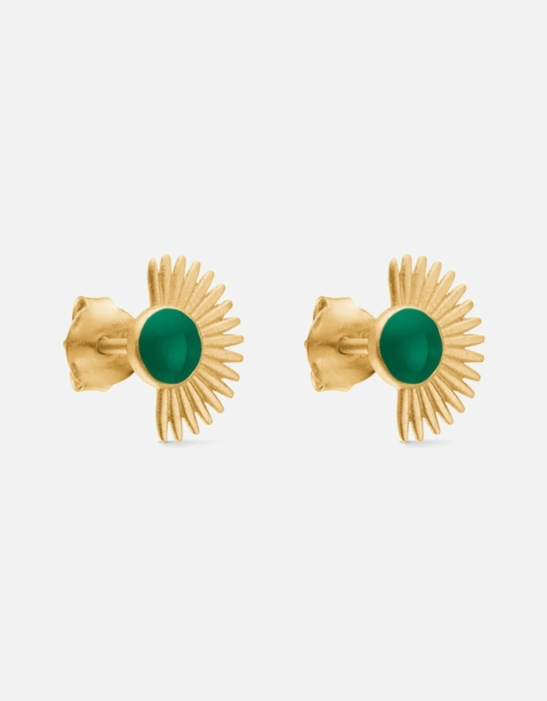 Soleil Studs Petrol Green