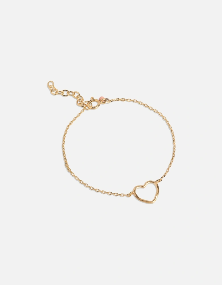 Organic Heart Bracelet Gold Plated