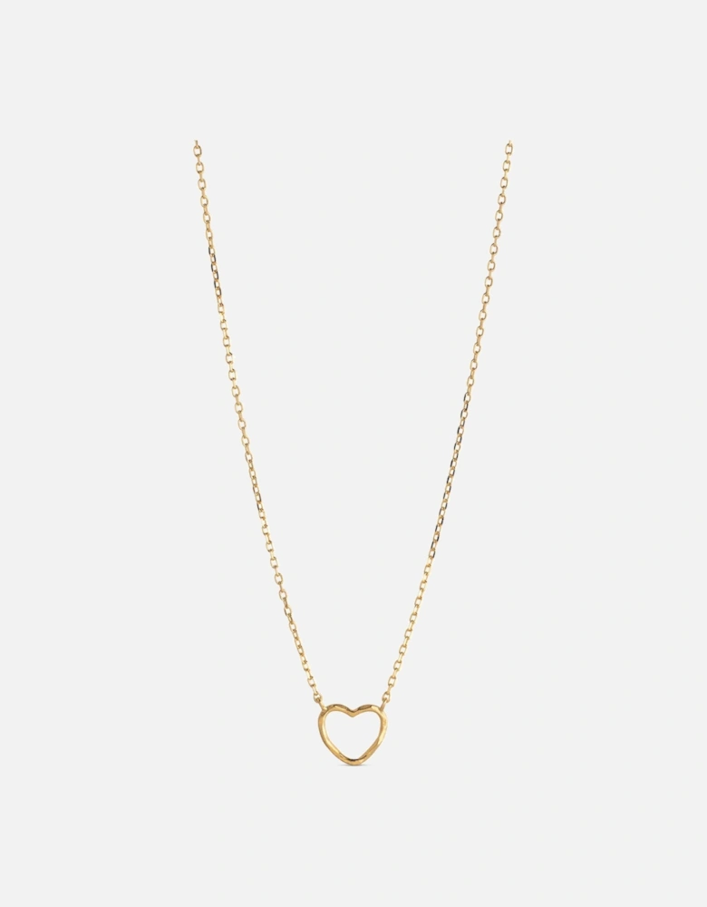 Organic Heart Necklace Gold Plated