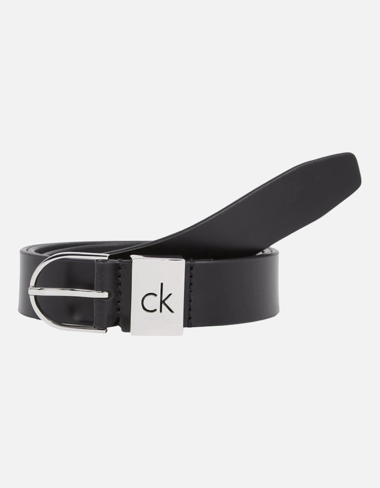 Round Buckle Belt - Black