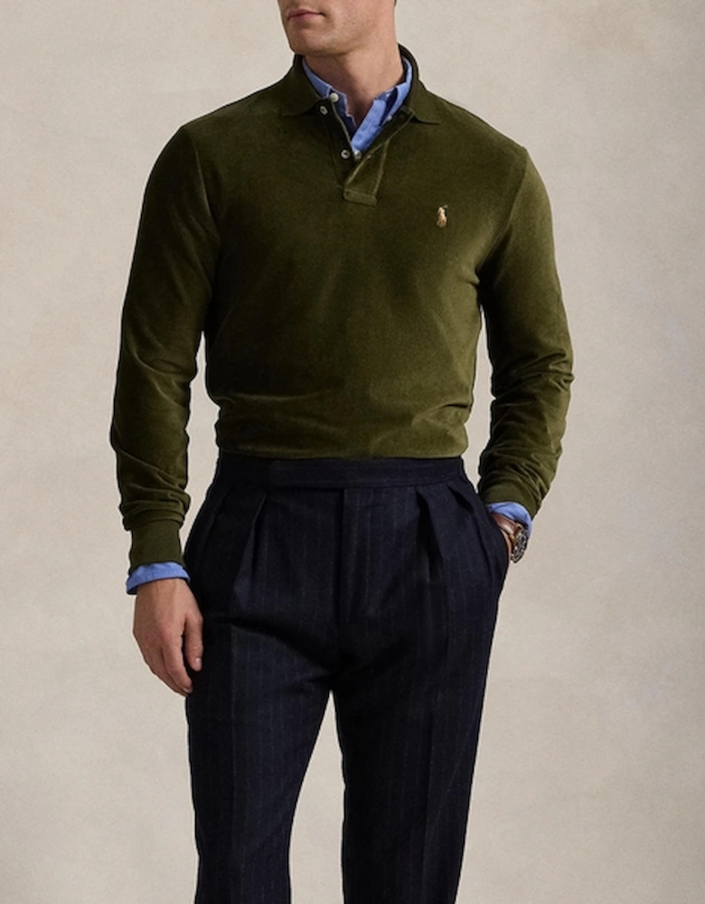 Classic Fit Cotton-Blend Corduroy Polo Shirt