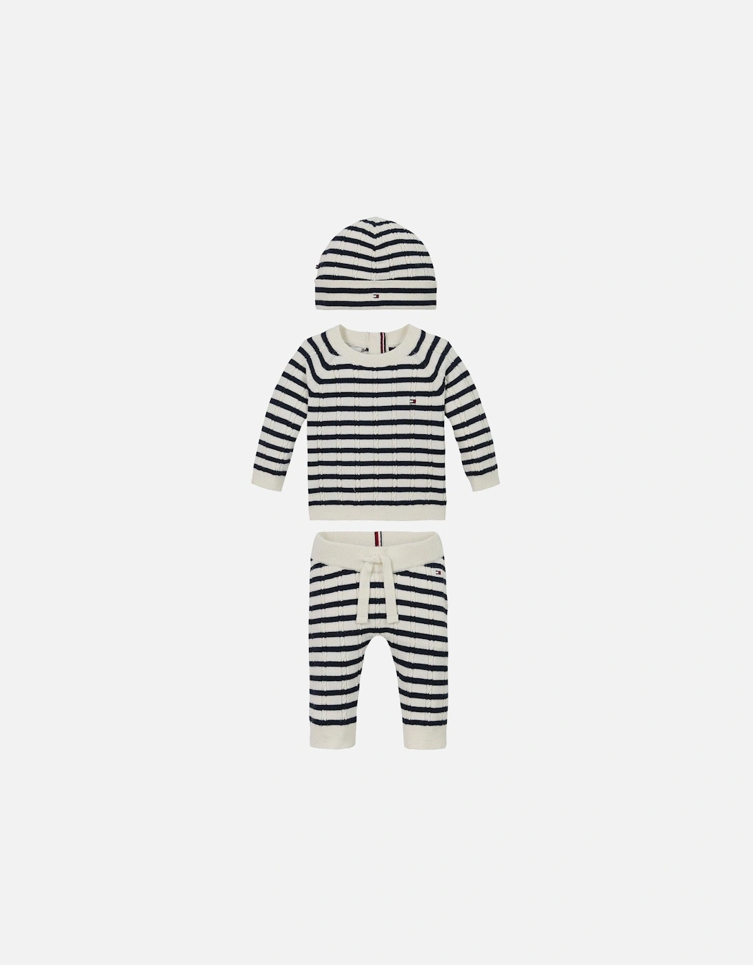 Baby Cable Knitted Set Giftbox - Navy, 4 of 3
