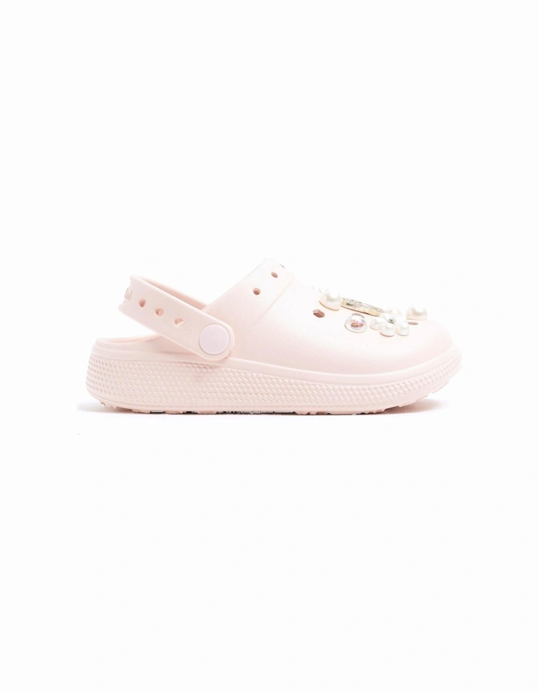 Girls Gem Clogs - Baby Pink