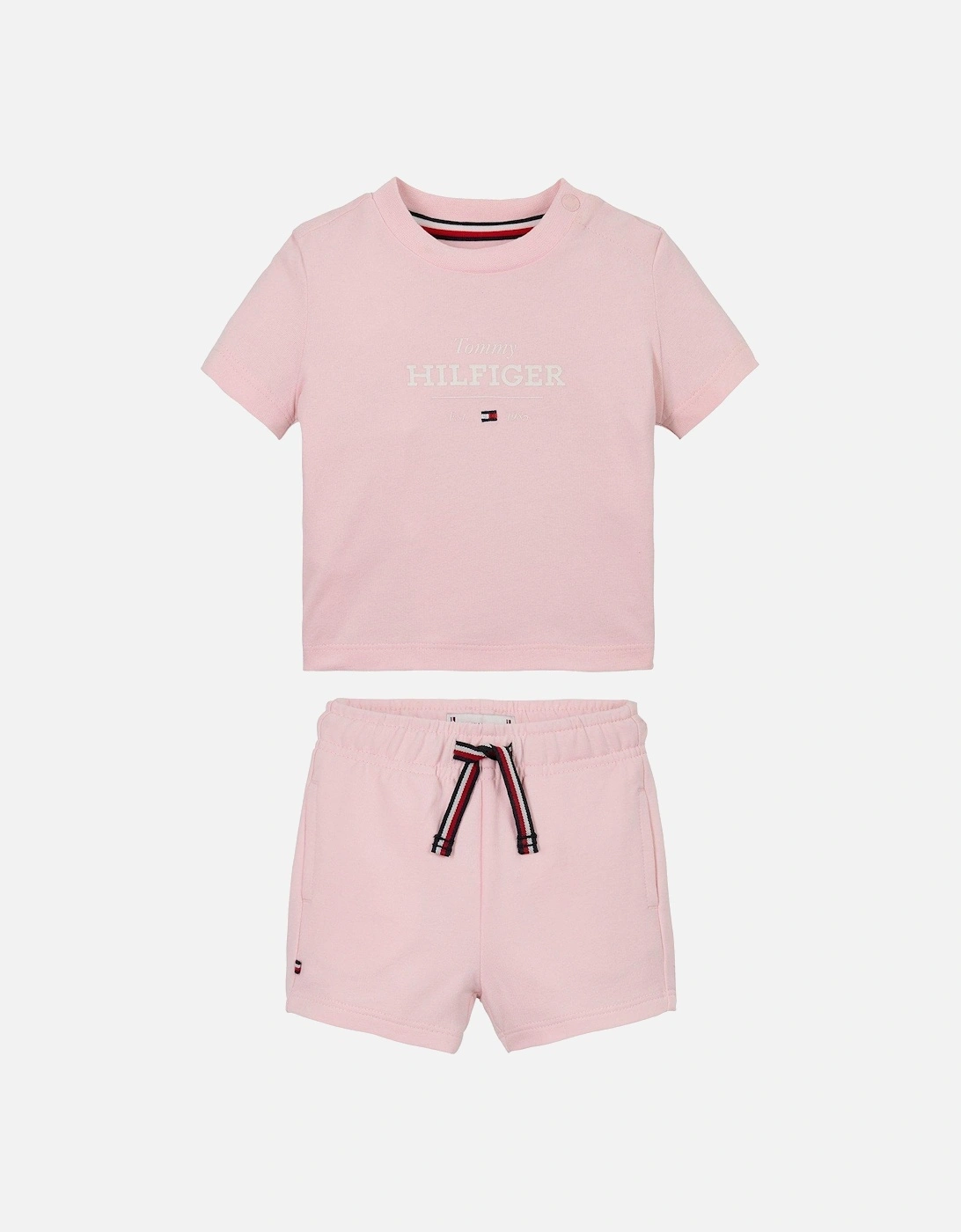 Baby Monotype T-Shirt And Short Set - Pink, 3 of 2