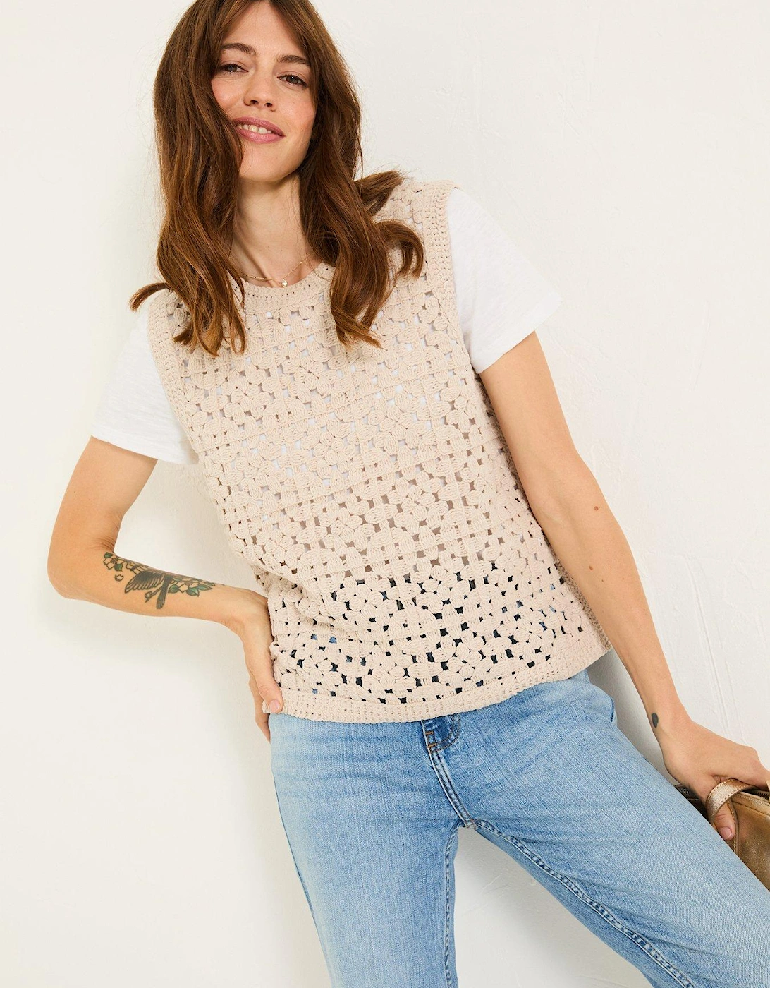 Finch Crochet Tank - Beige, 2 of 1