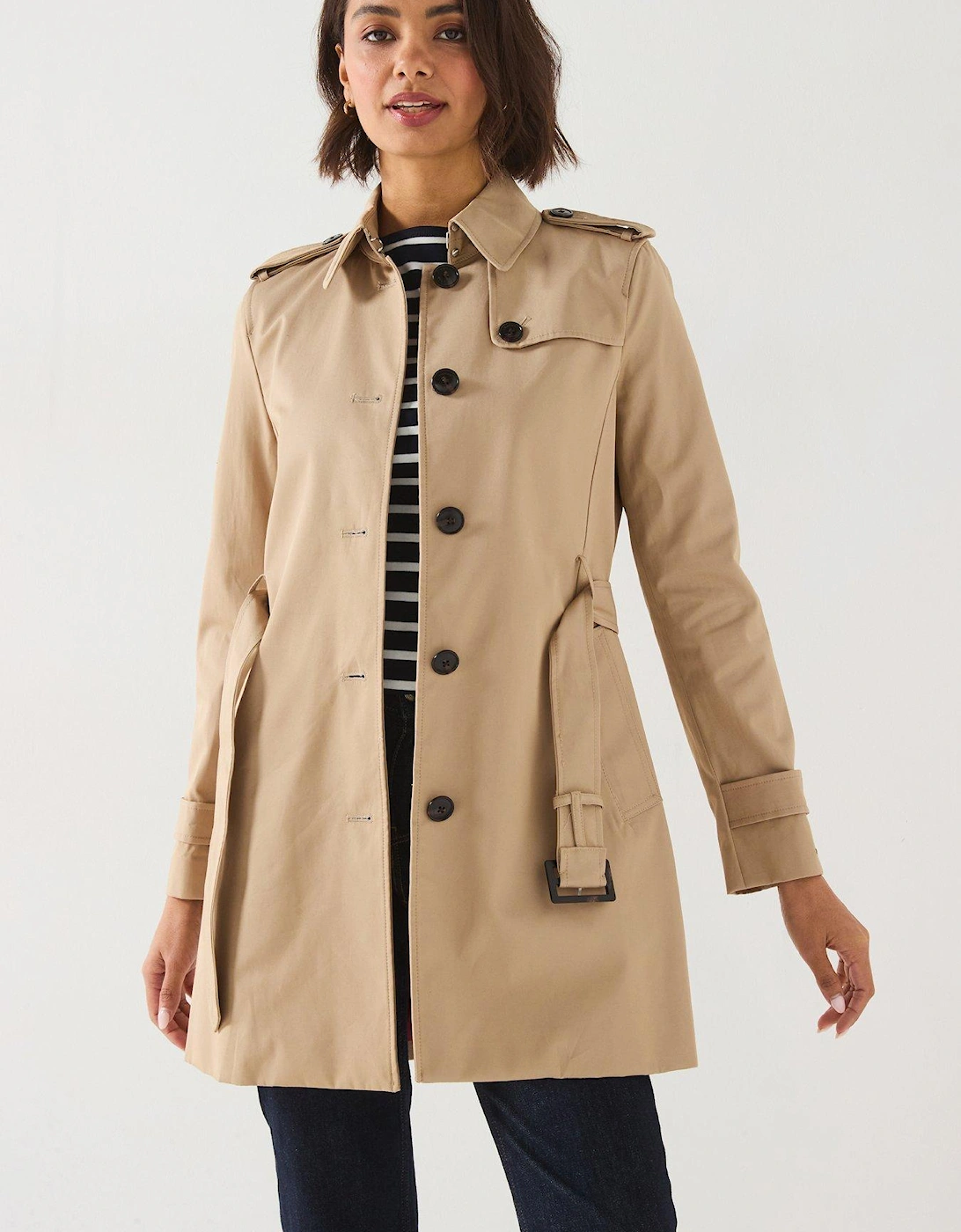 Heritage Single Breasted Trench Coat - Beige, 2 of 1