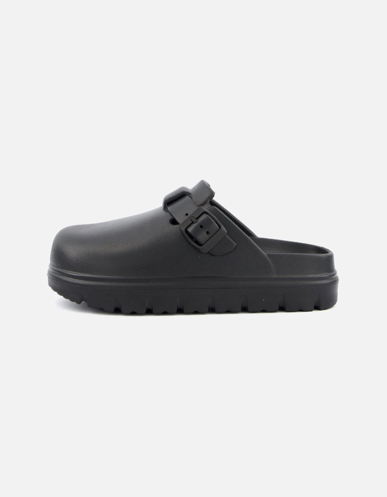 Eva Closed Toe Clog With Buckle - Black